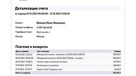 Получение детализации счета в Tele2 через личный кабинет в Пижама Пати