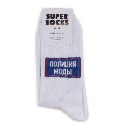 Носки унисекс Super Socks Polizia Modi белые 36-40 в Пижама Пати